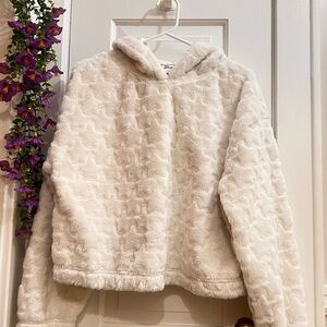 No Boundaries Cream Fuzzy Jacket